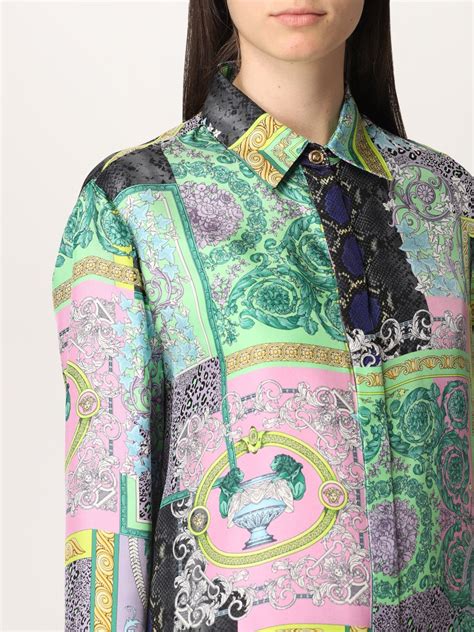 female versace shirts|designer silk shirts for women.